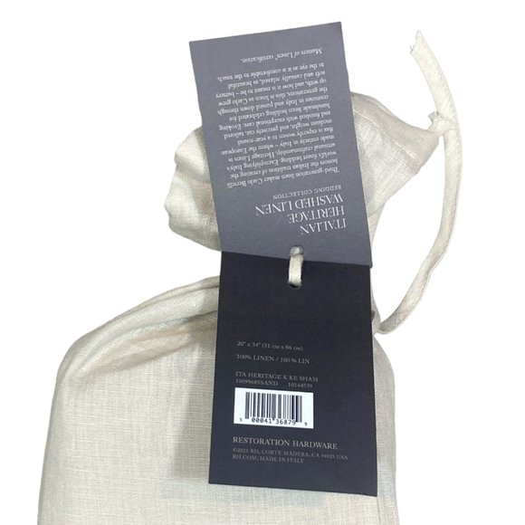 Restoration Hardware Bedding Restoration Hardware Italian Heritage Washed Linen King Sham